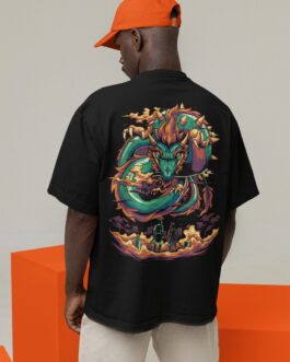 Dragon illusions oversized T-shirt