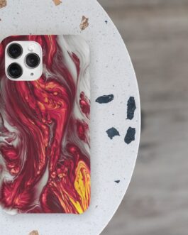 Lava & grey pattern phone cover