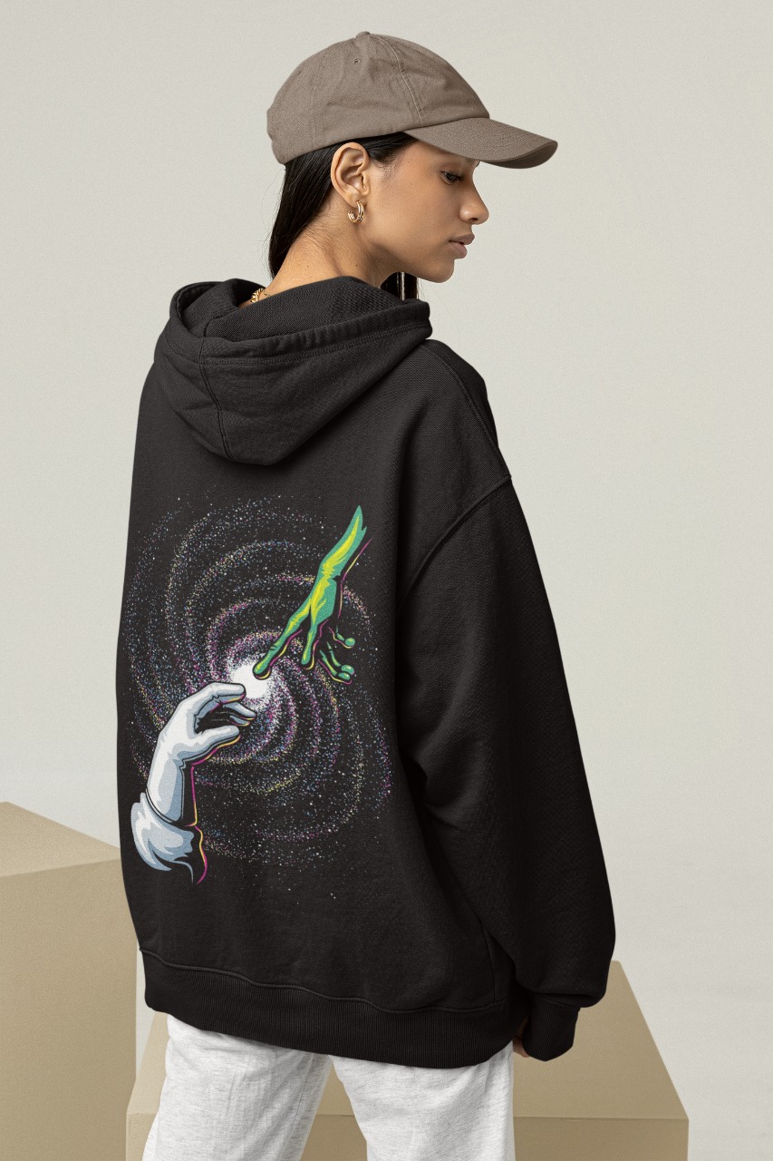Space peace treaty oversized hoodie