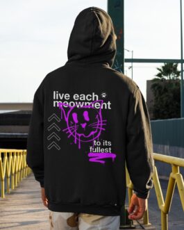 live each meowment hoodie
