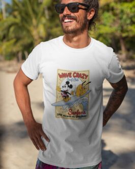 mickey wave crazy T-shirt