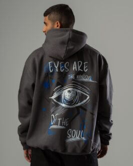 eyes are the window of the soul iron oversized hoodie