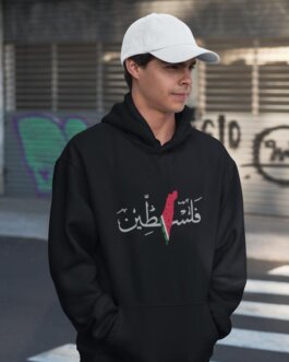 Hoodie with Palestinian map in a creative way.