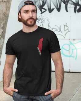 T-shirt with Palestinian map in a creative way.