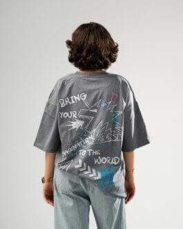 Bring your imagination to the world oversized T-shirt
