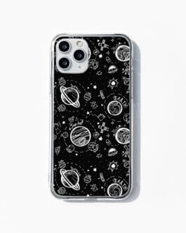 Black space phone case