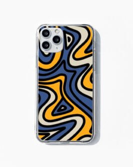 yellow and blue abstract Phone case